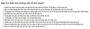 điềm thấy hoa nở trái mùa đánh con gì