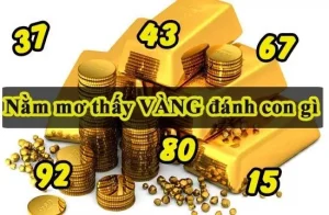 mơ thấy nhặt được vàng đánh con gì